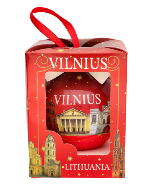 Dekoratyvinis raudonas žaisliukas Vilnius